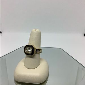 Women’s Coach Gold/Blk Signature Ring Size 7